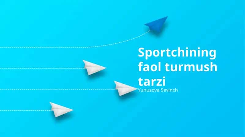 Sportchining faol turmush tarzi 1