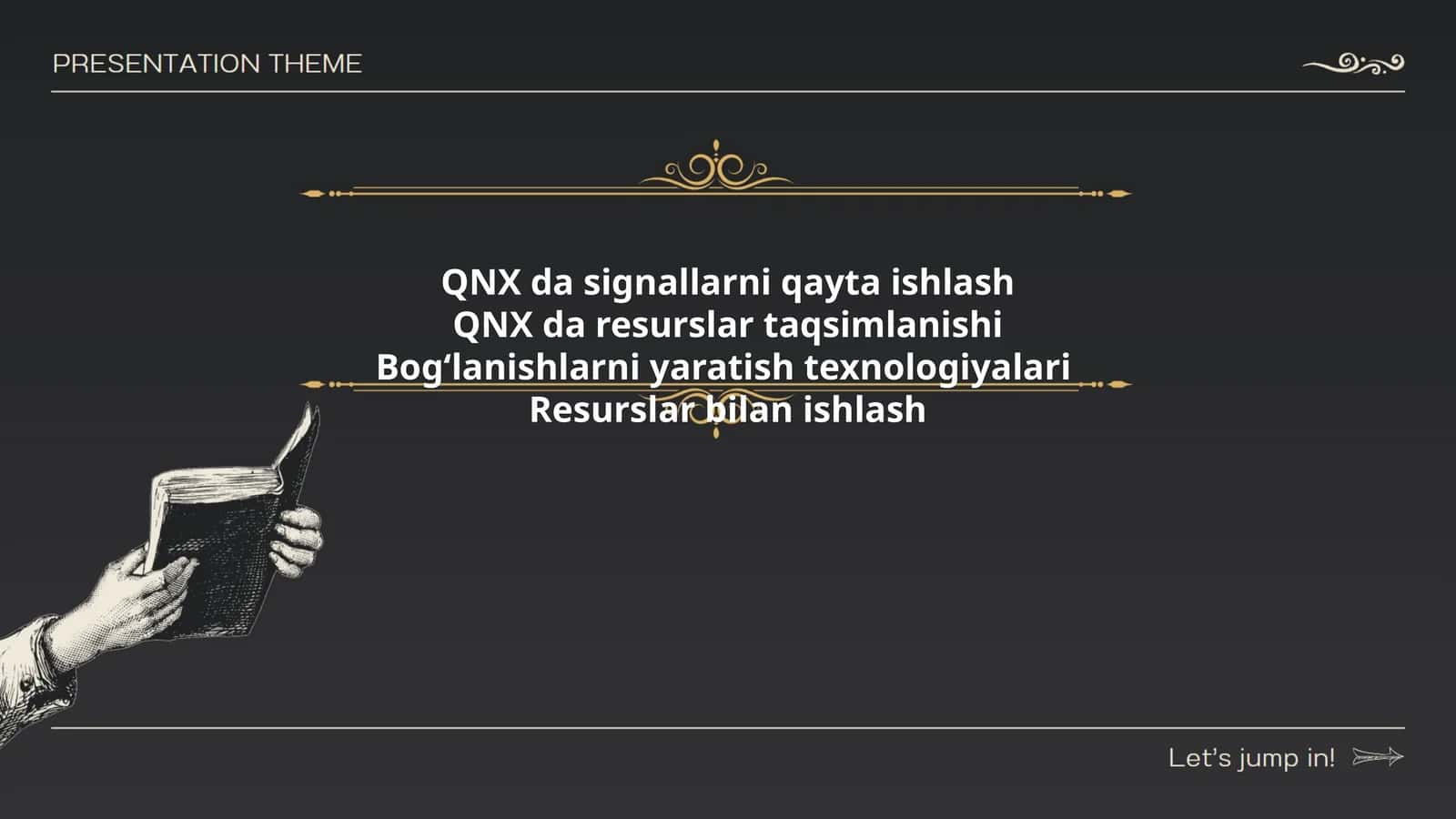QNX da signallarni qayta ishlash 1