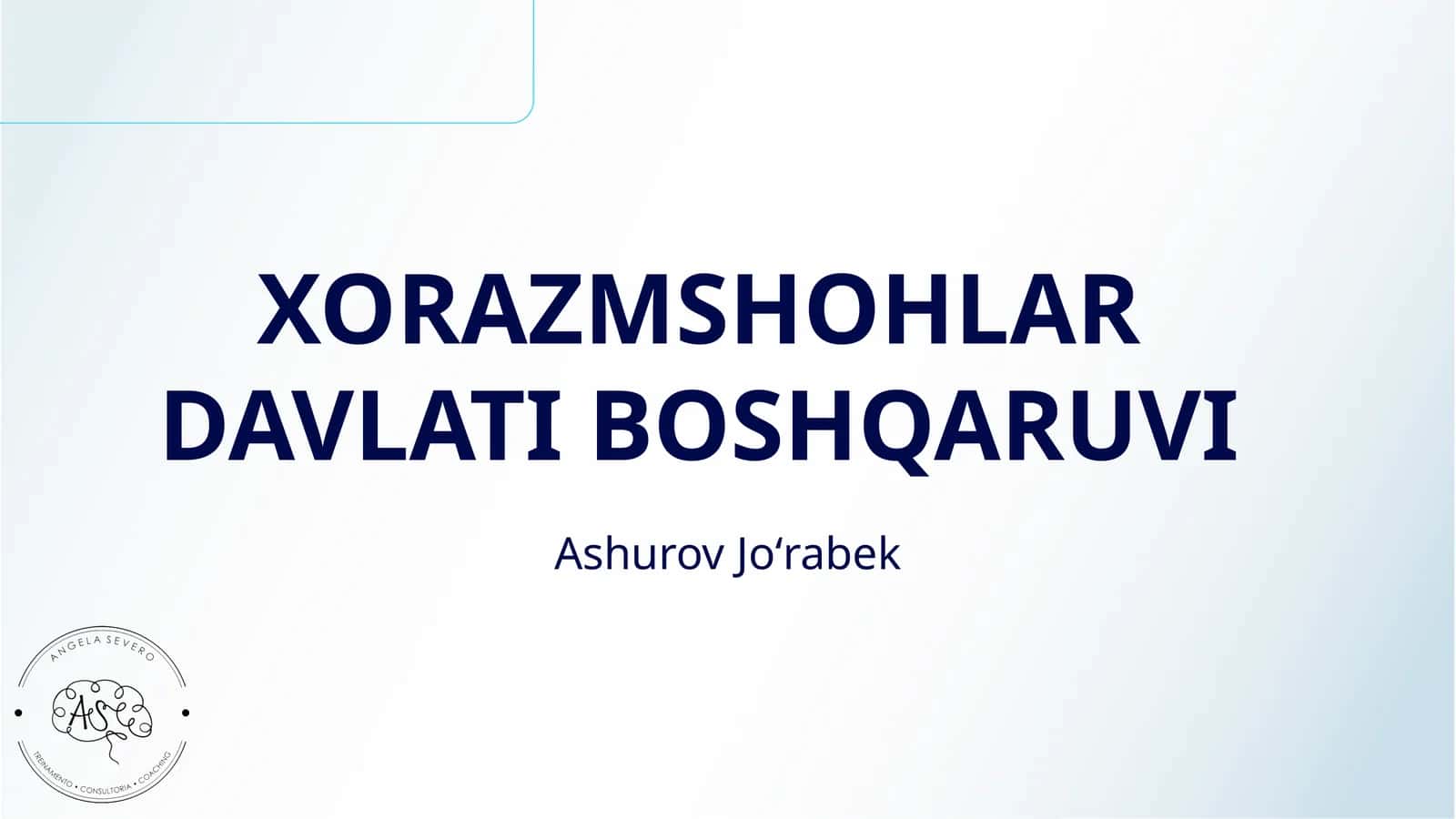 XORAZMSHOHLAR DAVLATI BOSHQARUVI 1