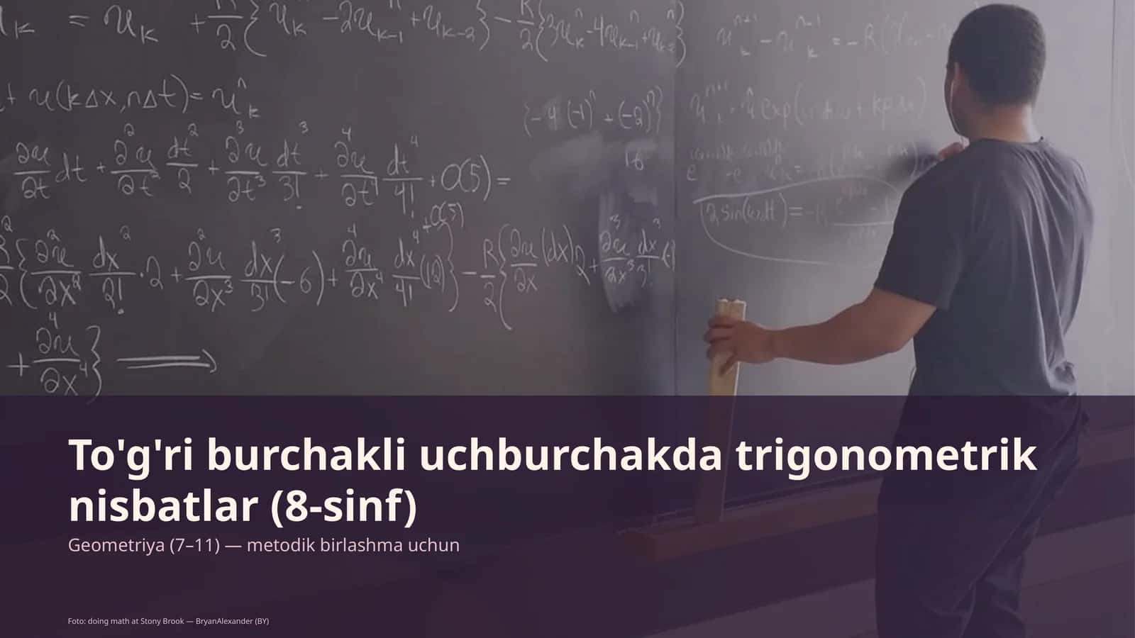 To'g'ri burchakli uchburchakda trigonometrik nisbatlar (8-sinf) 1