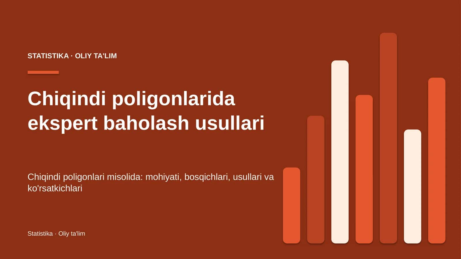 Chiqindi poligonlarida ekspert baholash usullari 1