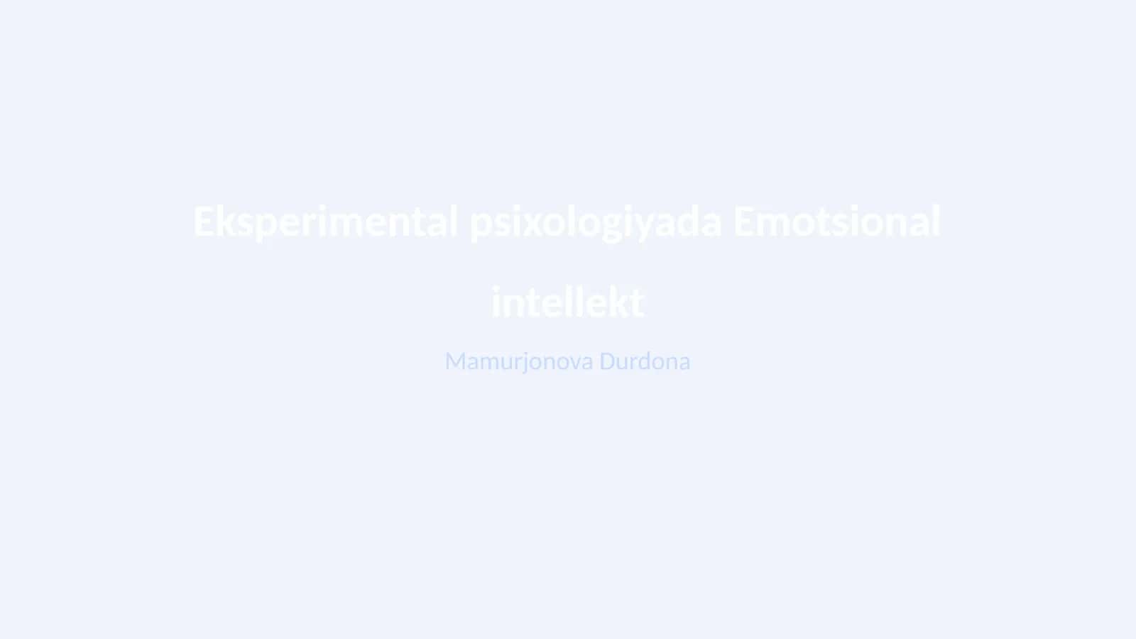 Emotsional intellekt 1