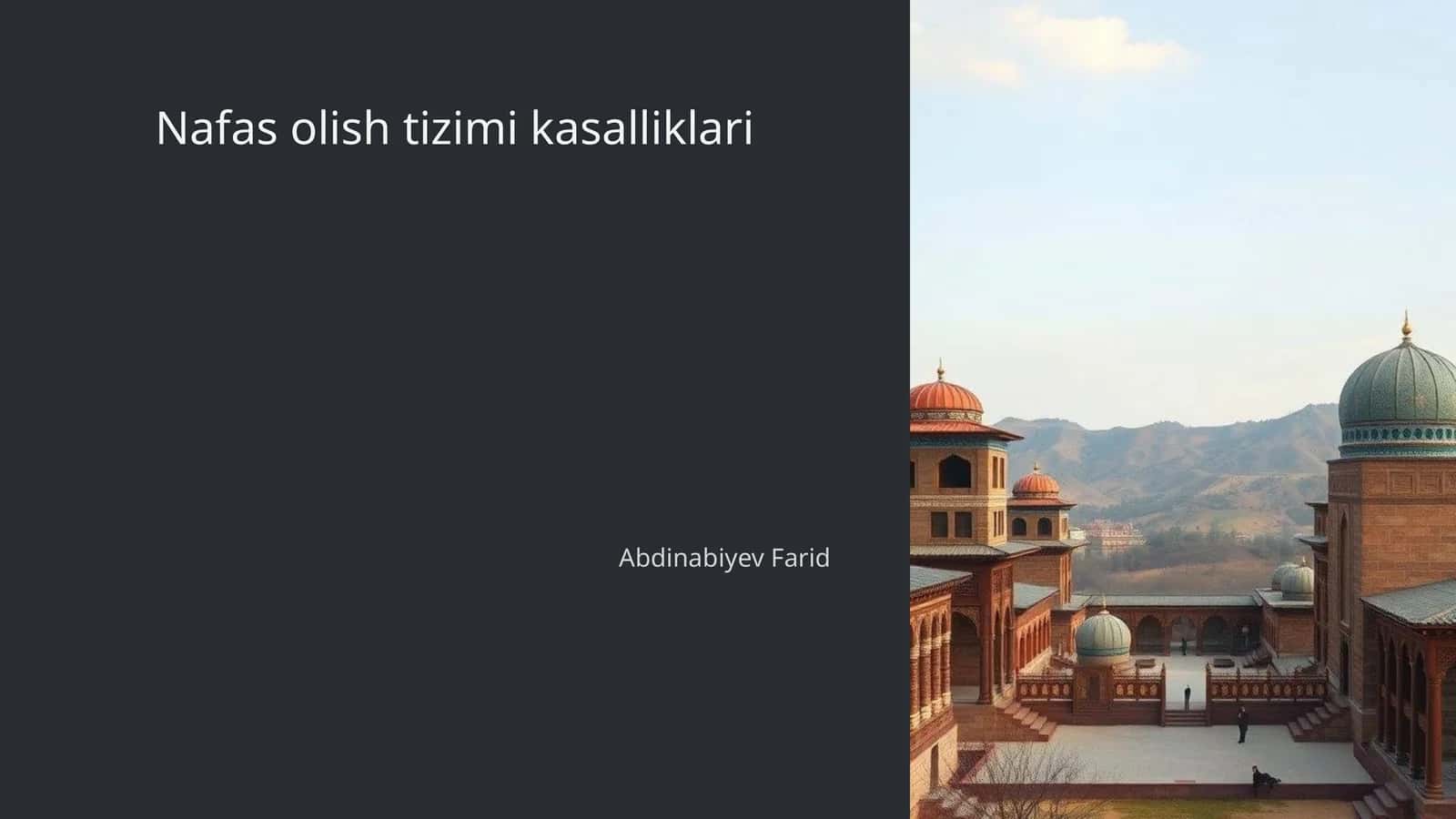 Nafas olish tizimi kasalliklari 1