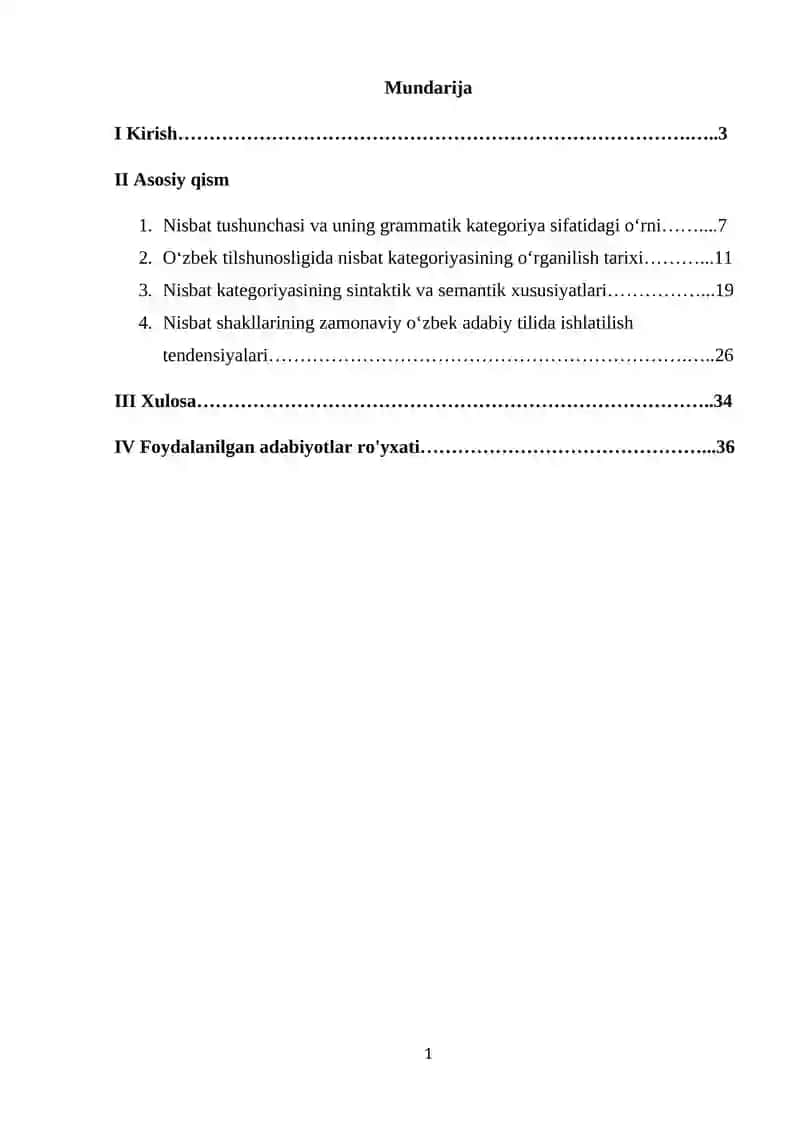 nisbat kategoriyasining oʻrganilishi 1