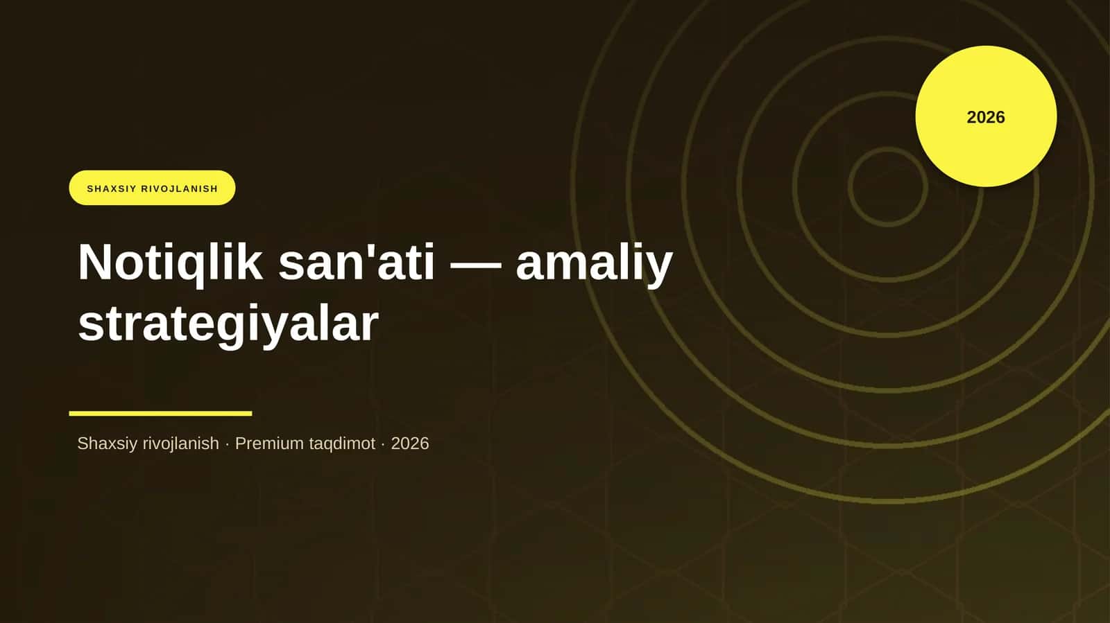 Notiqlik san'ati — amaliy strategiyalar 1