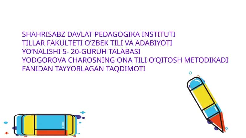 INSHONING MAZMUN-MOHIYATIGA KO'RATURLARI: ADABIY, ILMIY VA ERKININSHOLAR 1