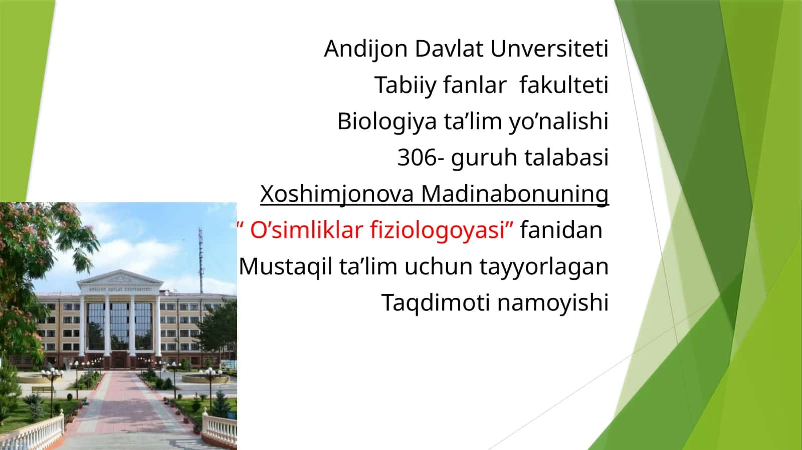 Noqulay muhit omillaring o’simliklarga ta’siri 1