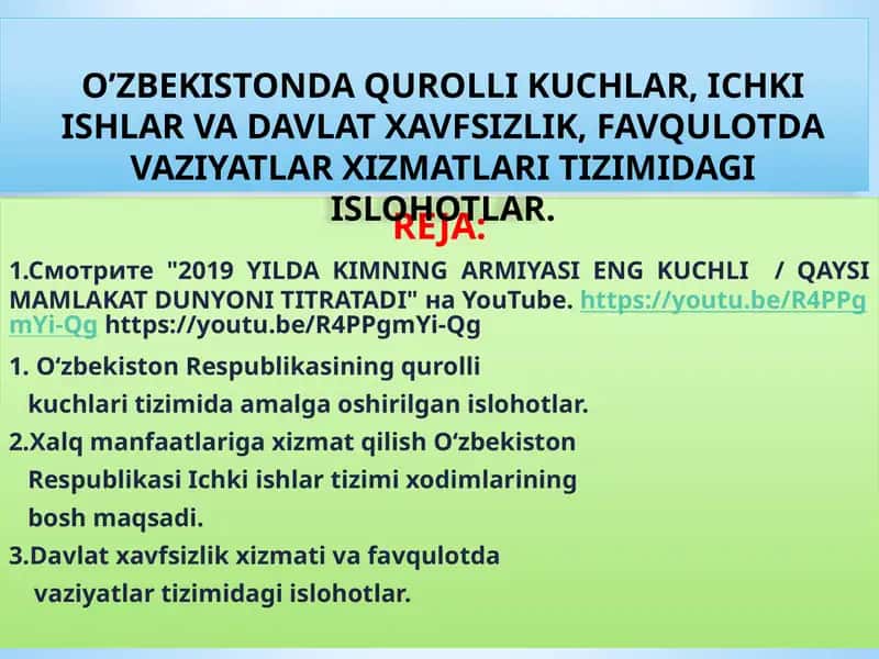 O‘zbekiston Respublikasining qurolli kuchlari 1