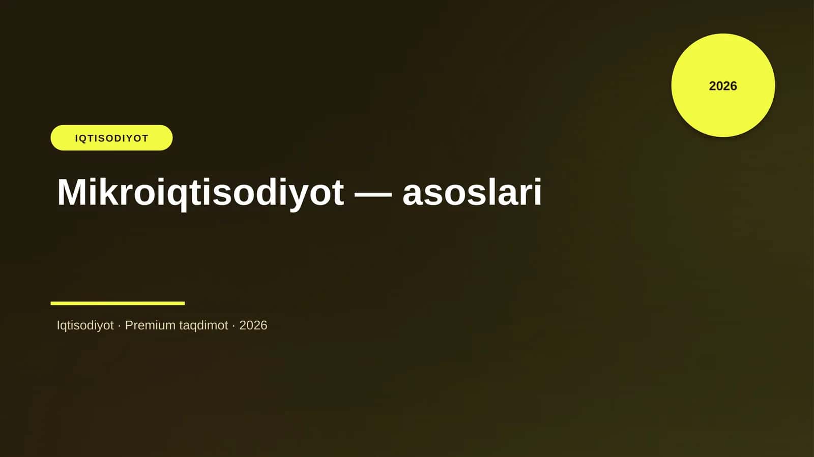 Mikroiqtisodiyot — asoslari 1