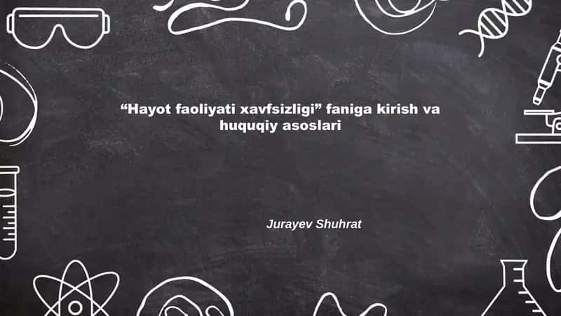 Hayot faoliyati xavfsizligi 1