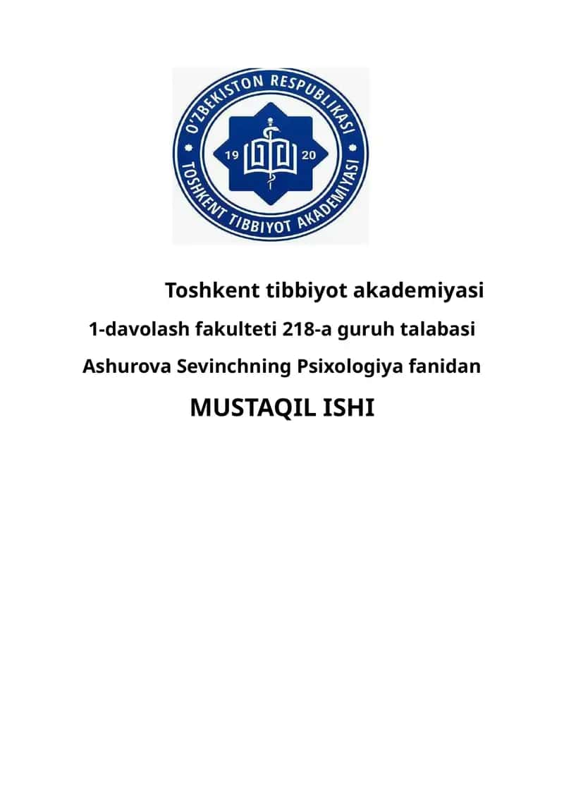 Psixologik salomatlik mezonlari 1