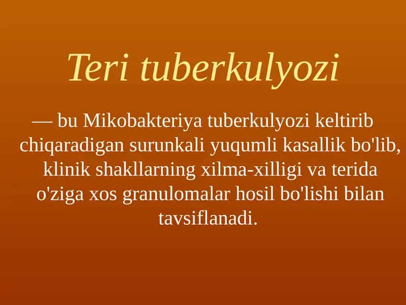 Teri tuberkulyozi 1