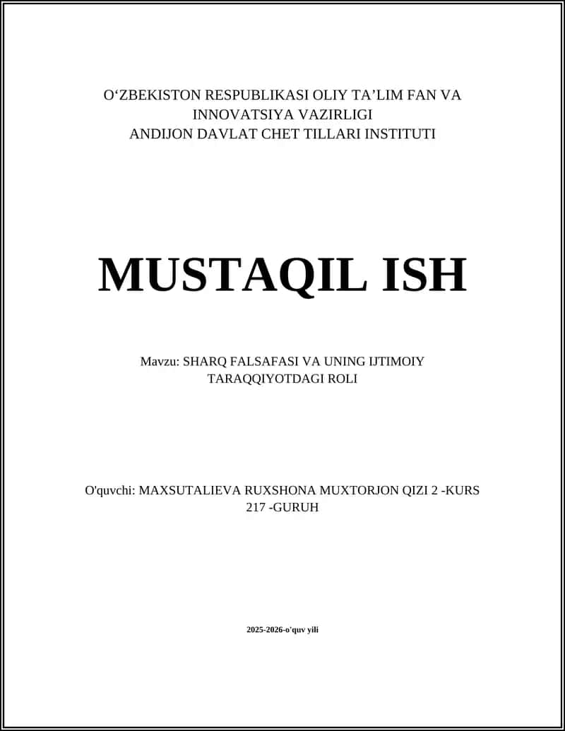 SHARQ FALSAFASI VA UNING IJTIMOIY TARAQQIYOTDAGI ROLI 1