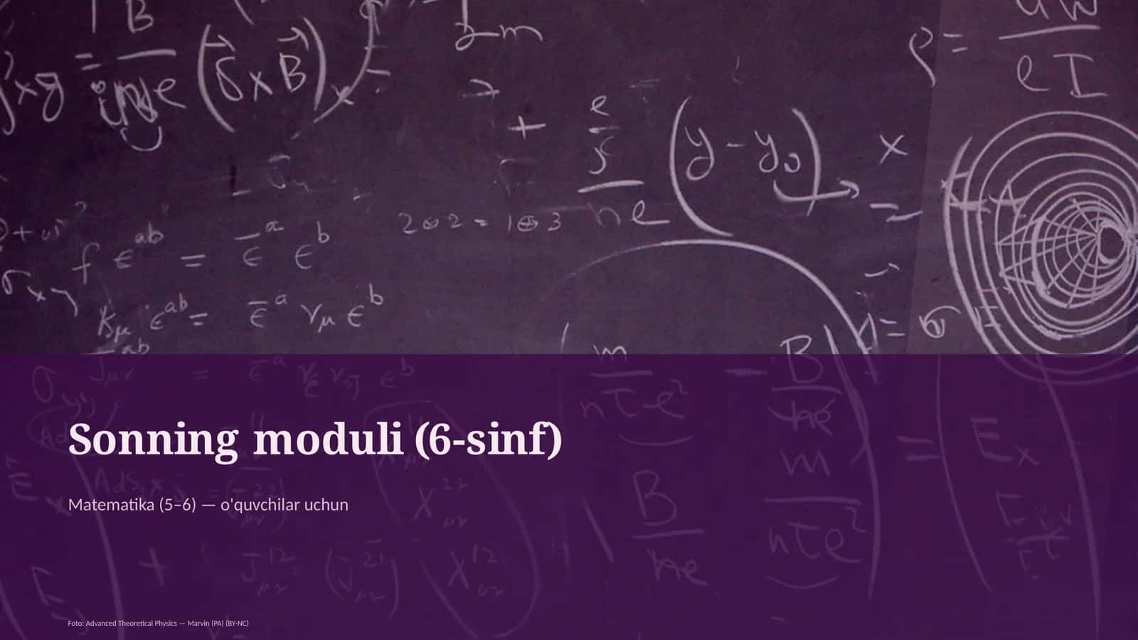 Sonning moduli (6-sinf) 1