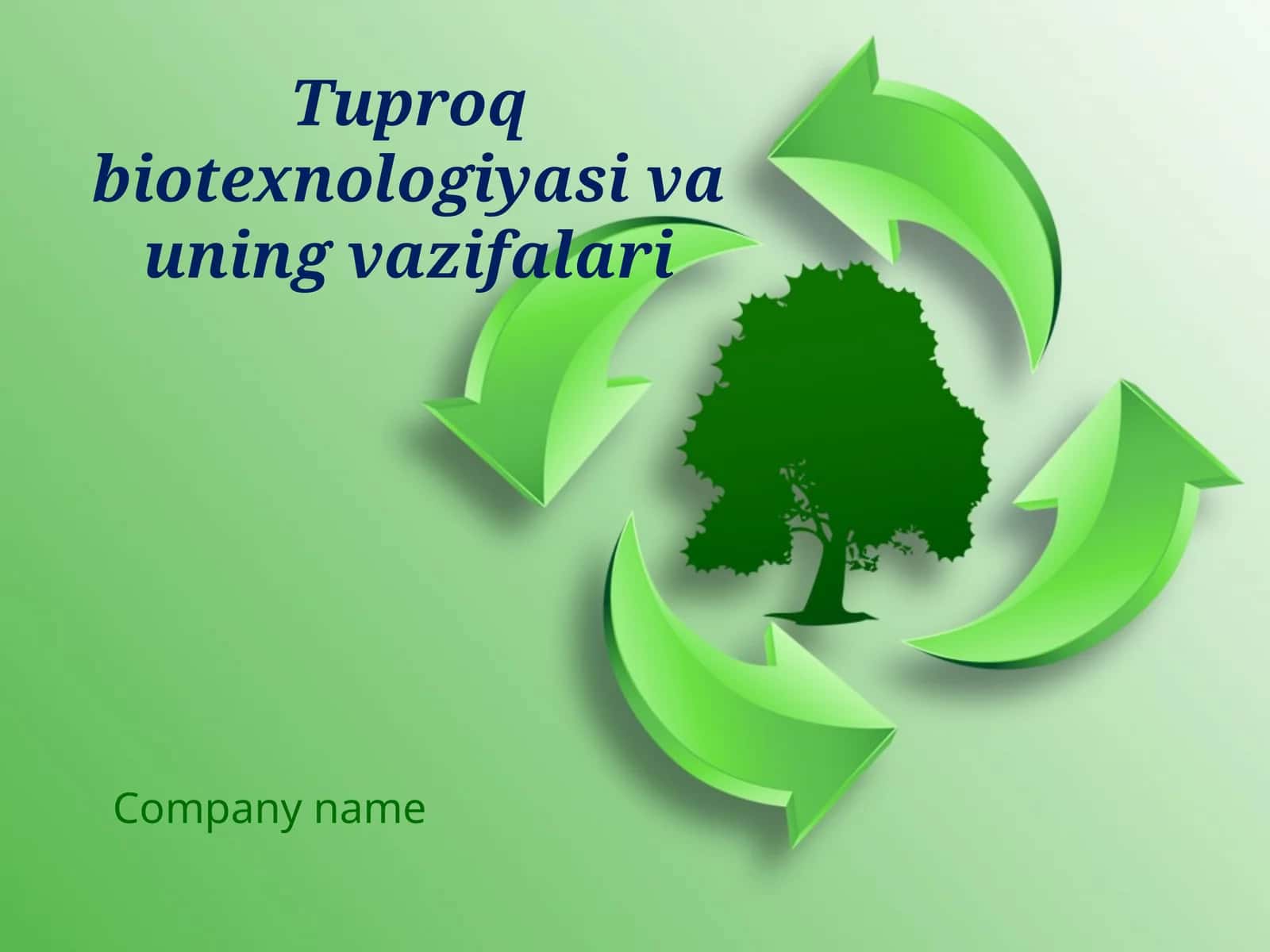 Tuproq biotexnologiyasi va uning vazifalari 1