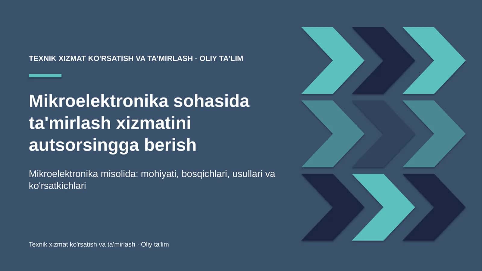 mikroelektronika sohasida ta'mirlash xizmatini autsorsingga berish 1299 1