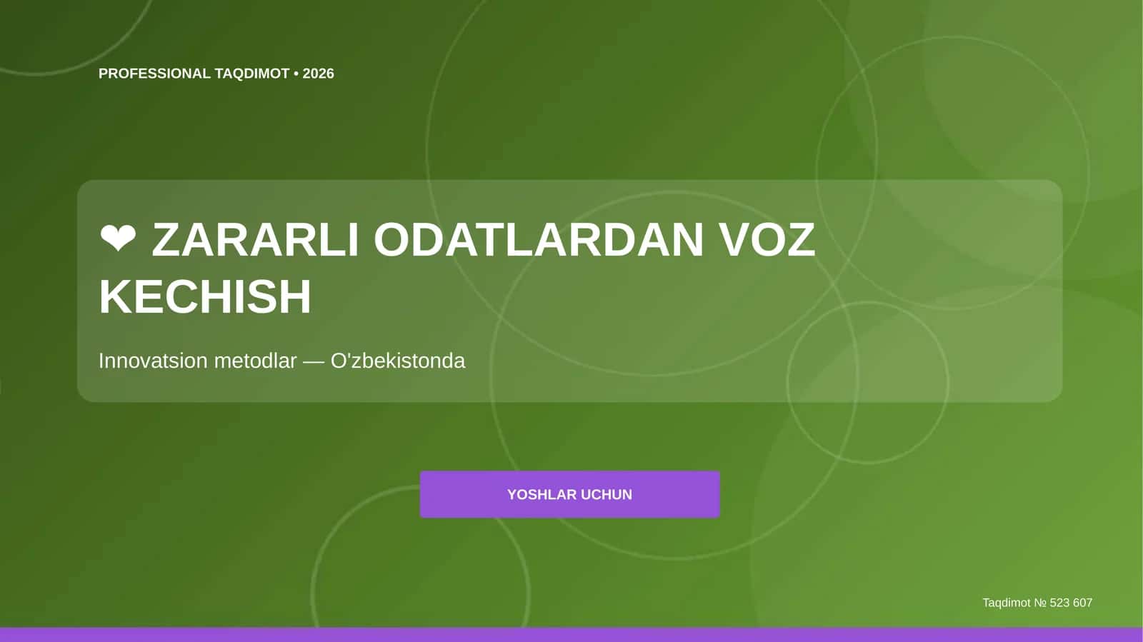 Zararli odatlardan voz kechish: innovatsion metodlar 1