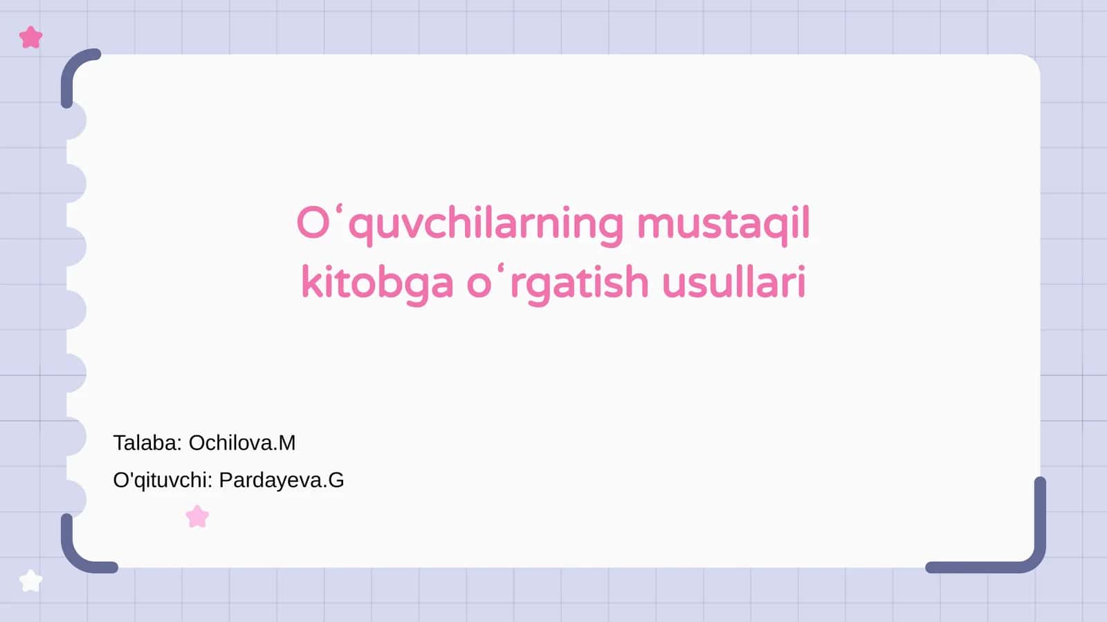 Oʻquvchilarning mustaqil kitobga oʻrgatish usullari 1