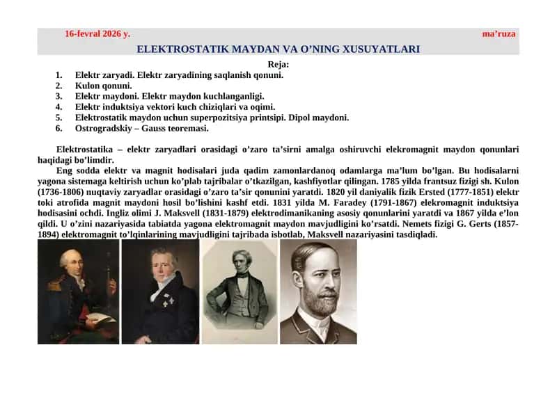 Elektrostatika 1