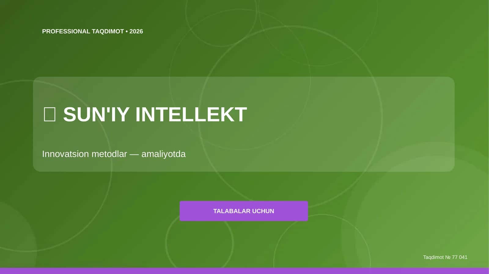 Sun'iy intellekt: innovatsion metodlar 1