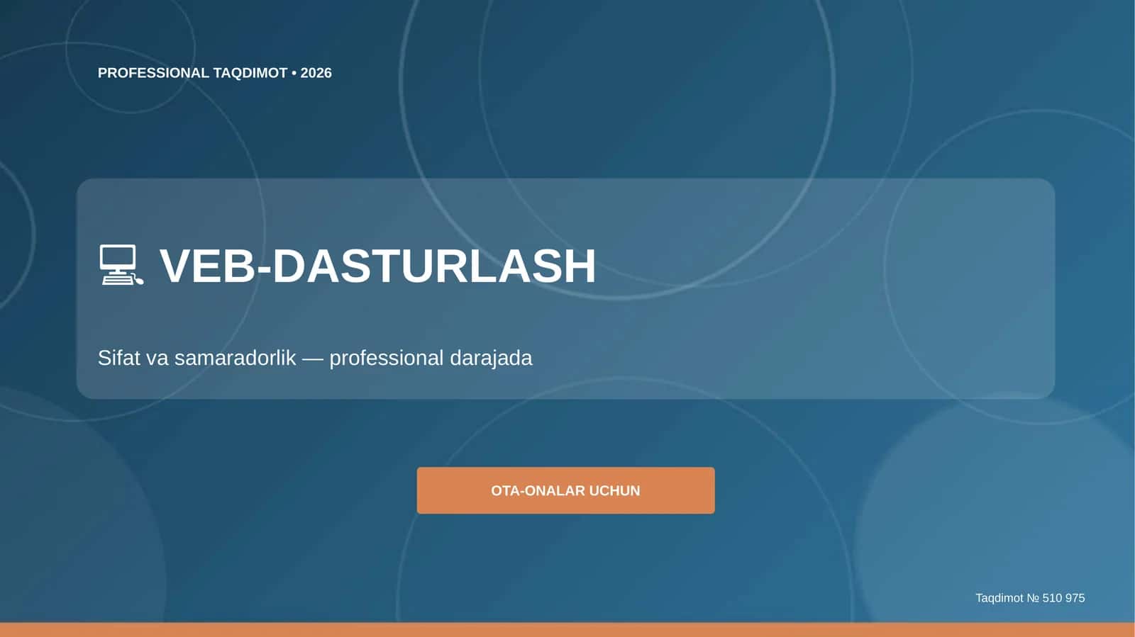 Veb-dasturlash: sifat va samaradorlik (professional darajada) [ota-onalar uchun] 1