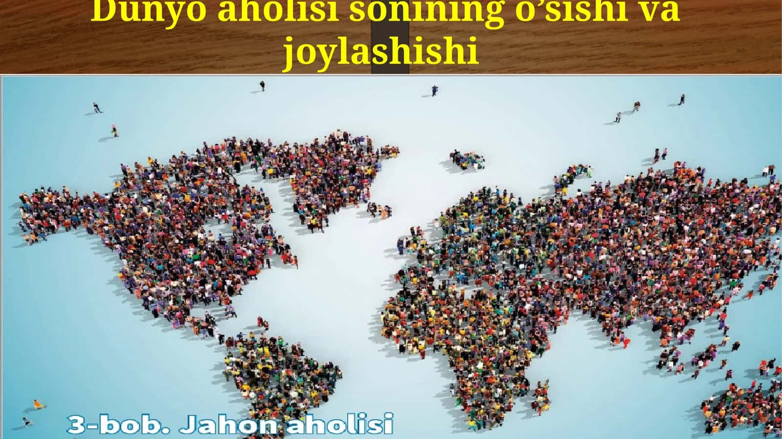 Dunyo aholisi sonining o’sishi va joylashishi 1