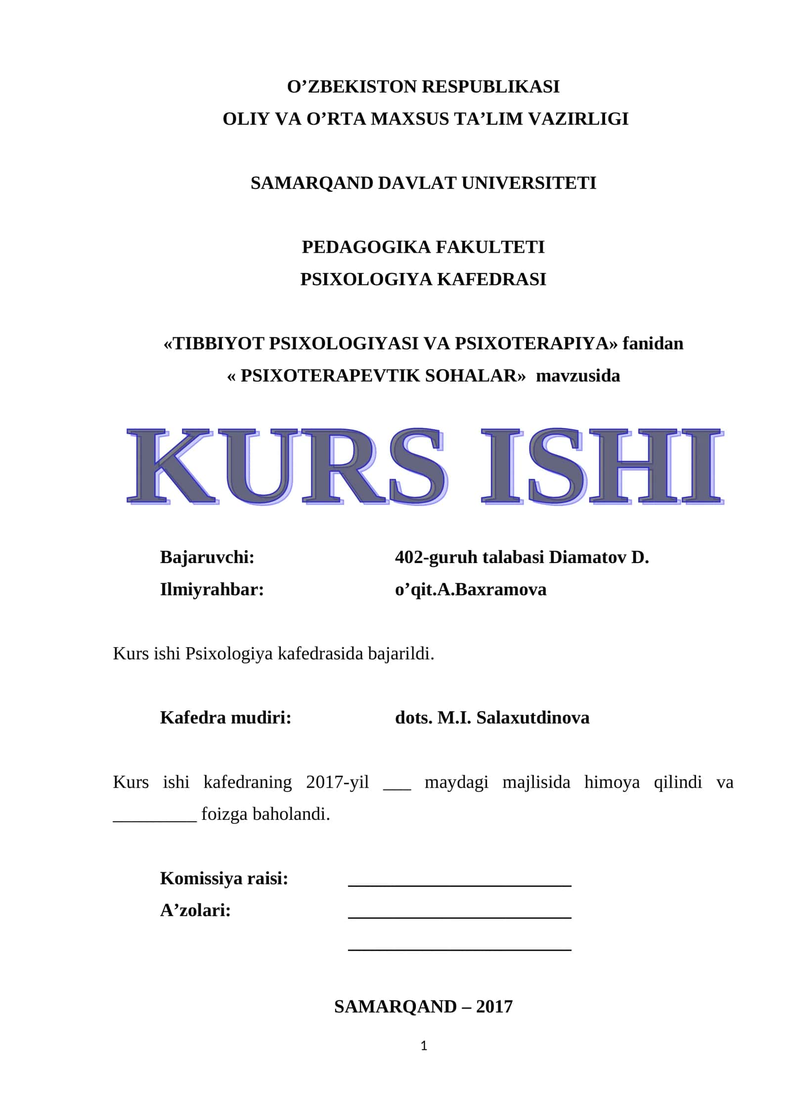 PSIXOTERAPEVTIK SOHALAR 1