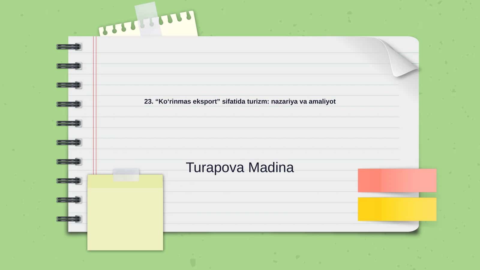 “Ko‘rinmas eksport” sifatida turizm: nazariya va amaliyot 1
