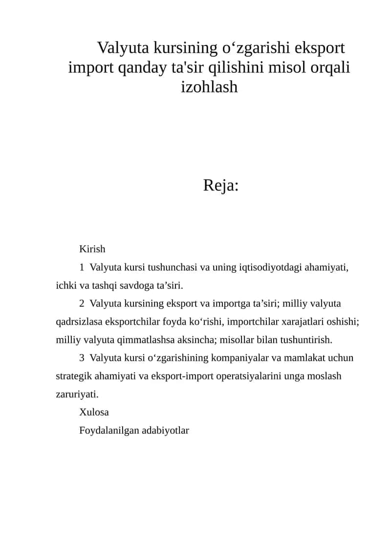 Valyuta kursi 1
