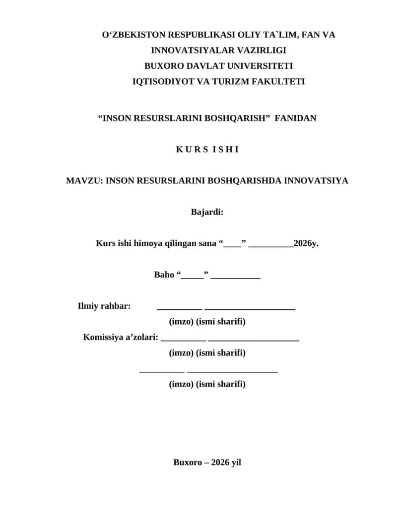 Inson resurslarini boshqarishda innovatsiya 1