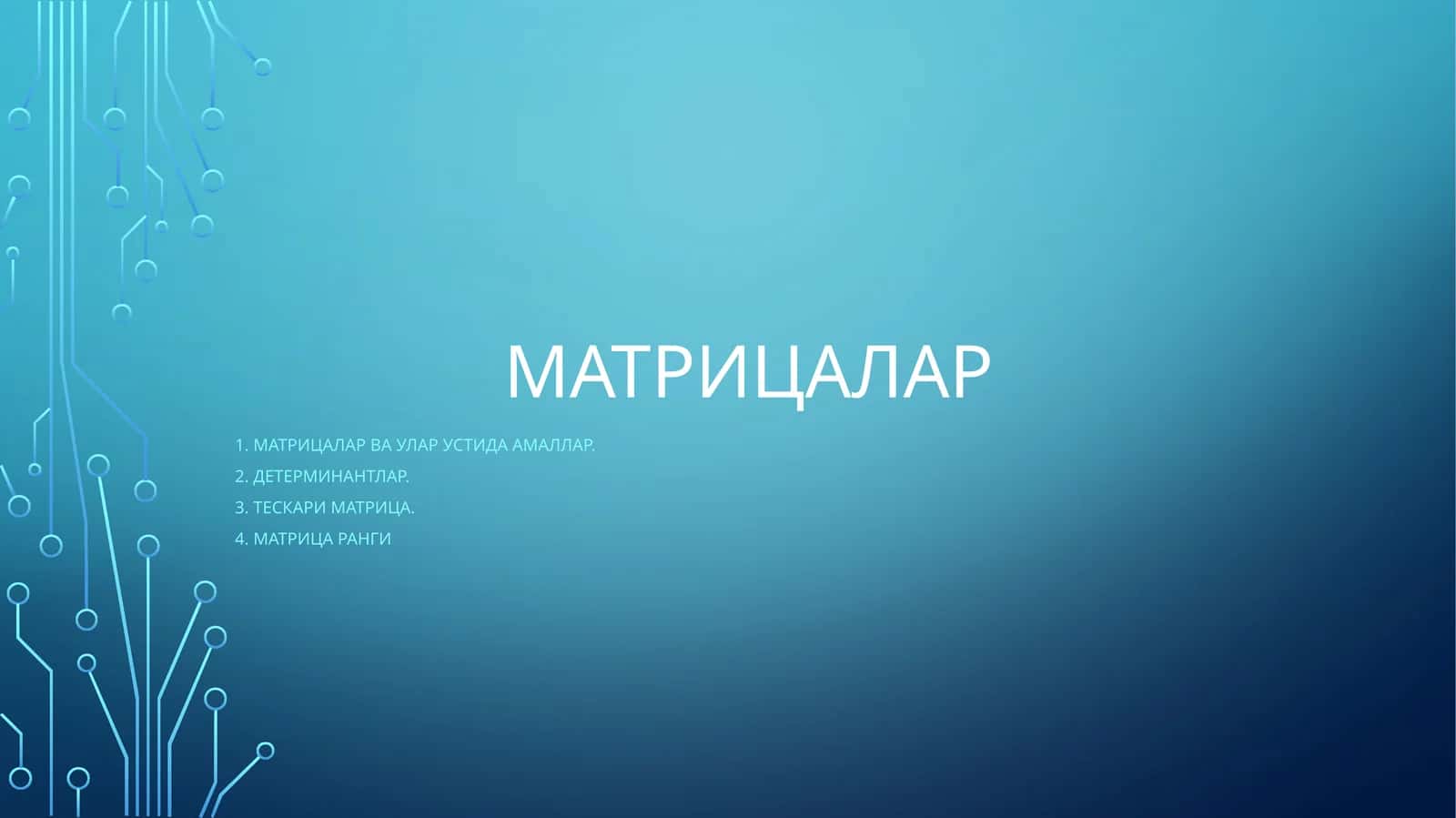 Матрицалар 1