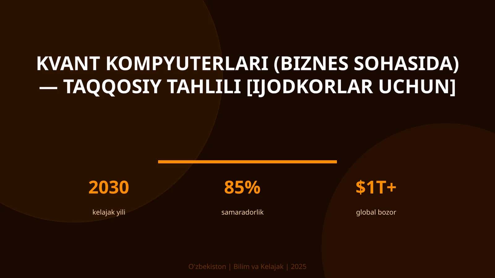 Kvant kompyuterlari (biznes sohasida) — taqqosiy tahlili [IJODKORLAR UCHUN] 1