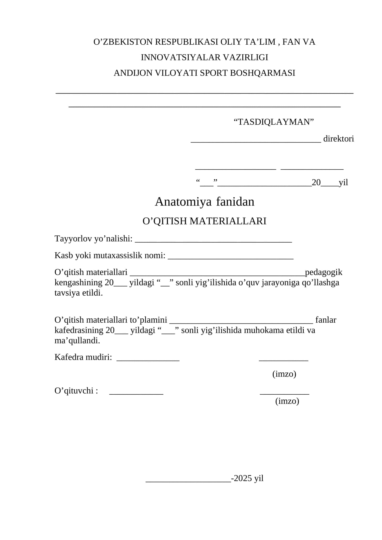 O’QITISH MATERIALLARI 1