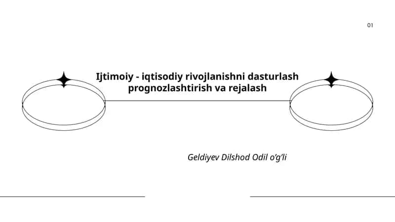 Ijtimoiy - iqtisodiy rivojlanishni dasturlash prognozlashtirish va rejalash 1