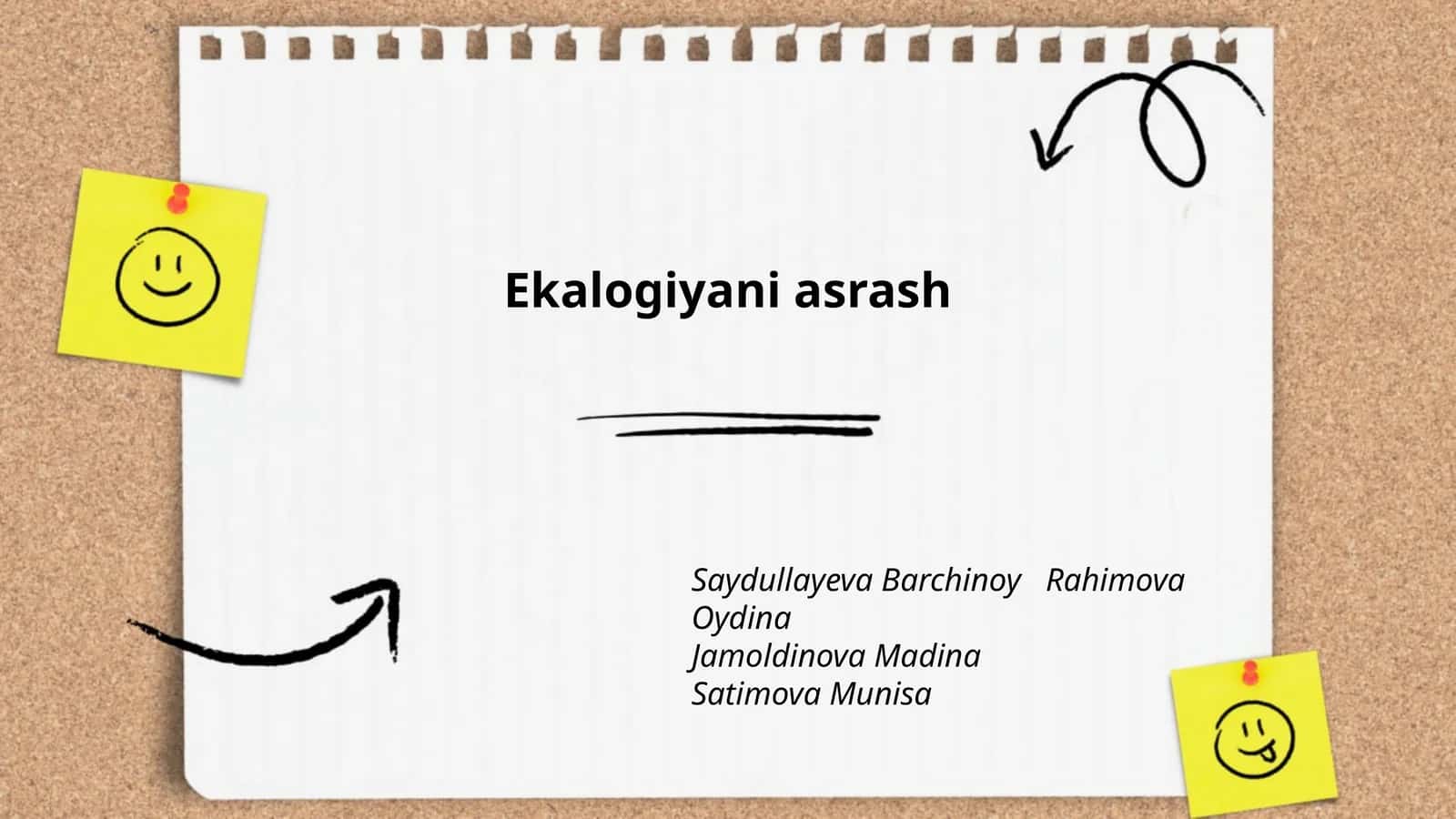 Ekalogiyani asrash 1