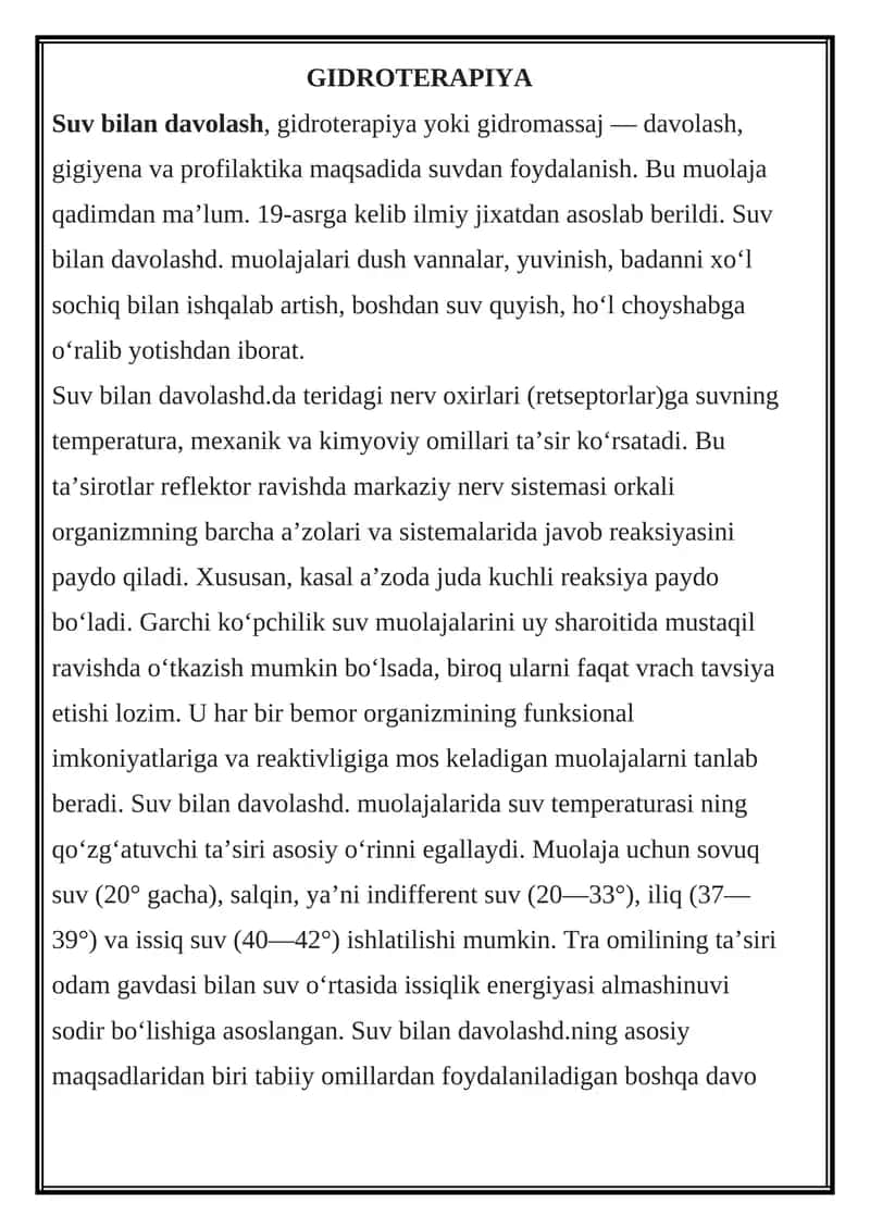 GIDROTERAPIYA 1