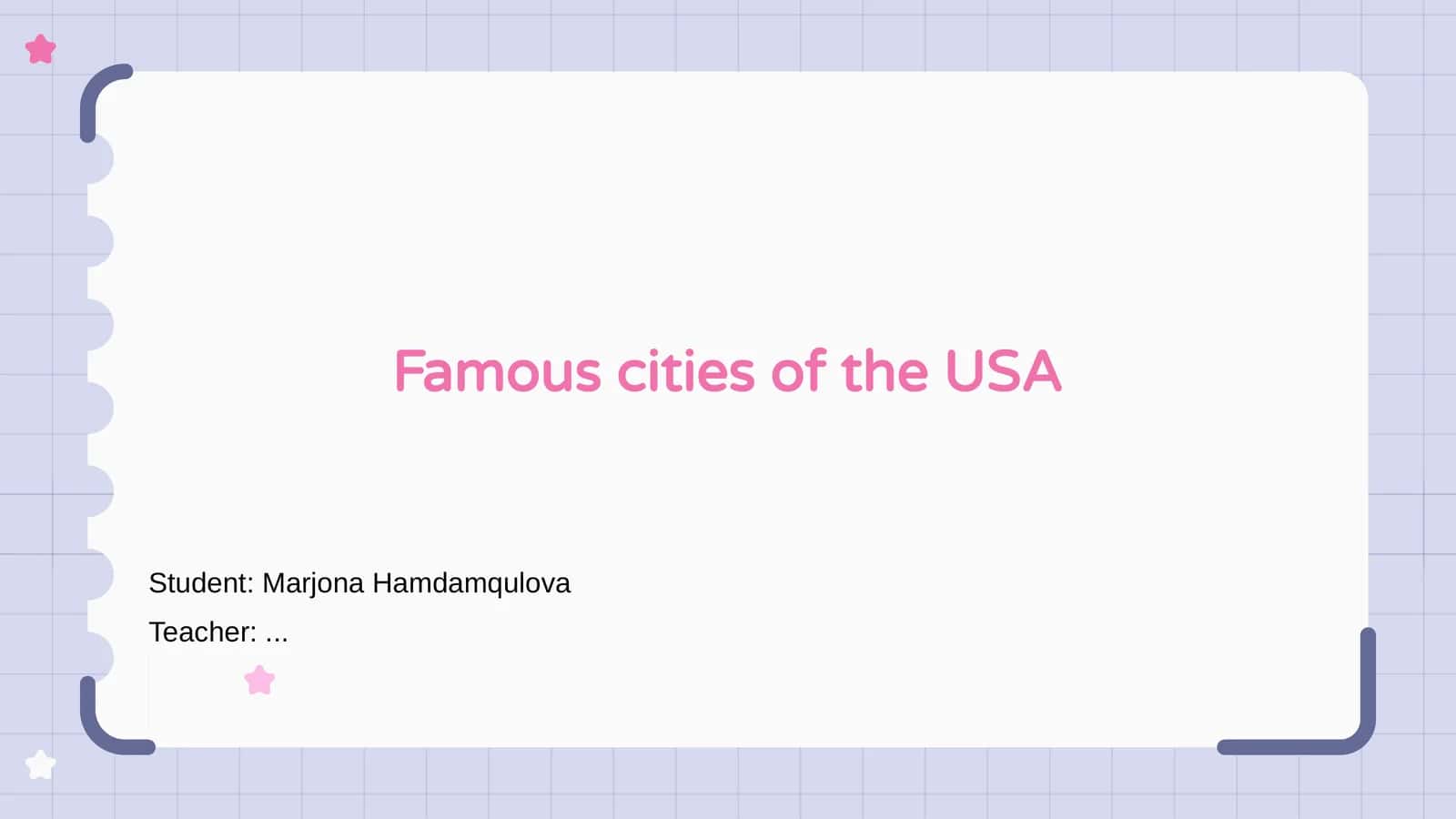 Famous cities of the USA 1