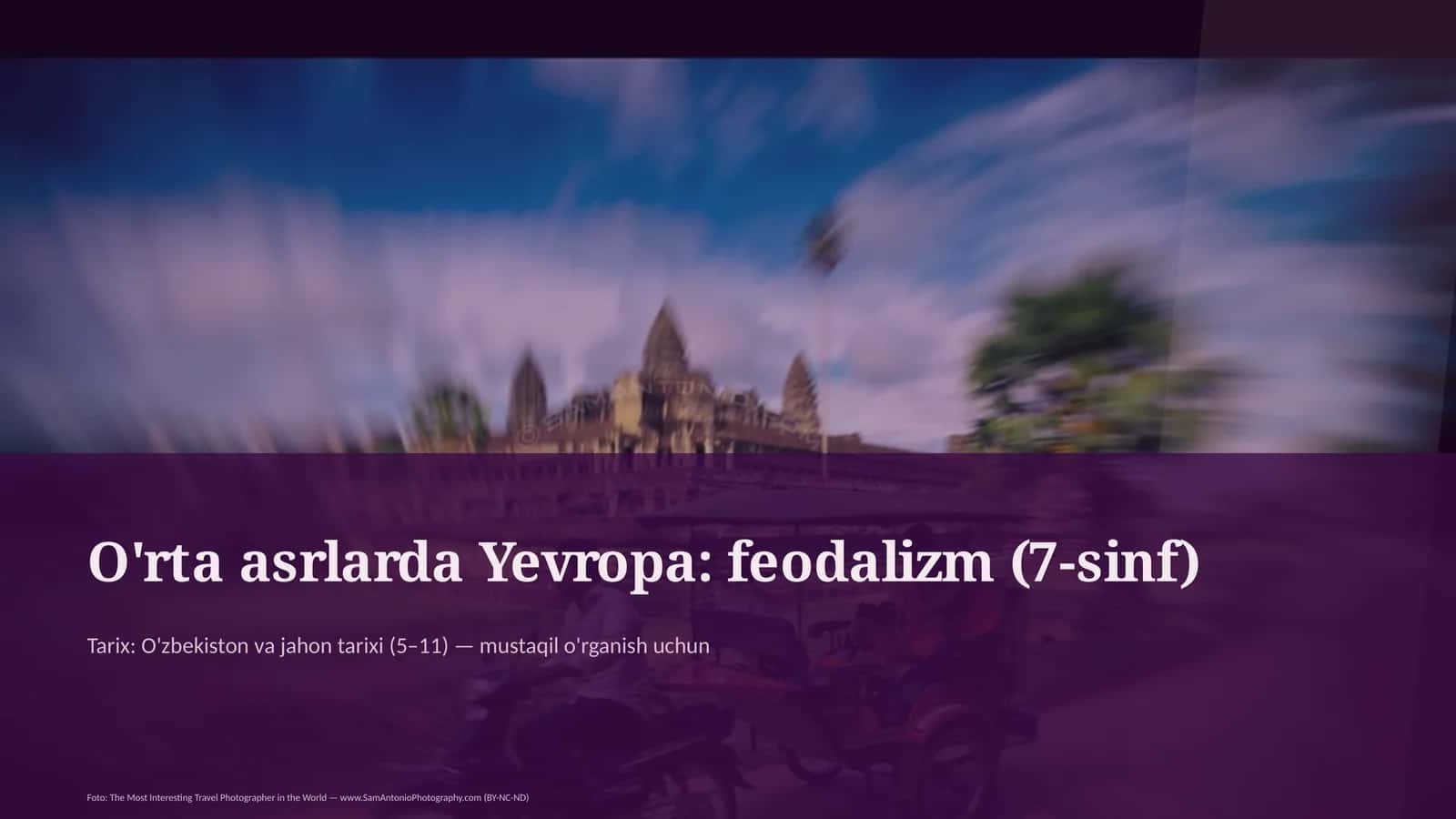 O'rta asrlarda Yevropa: feodalizm (7-sinf) 1