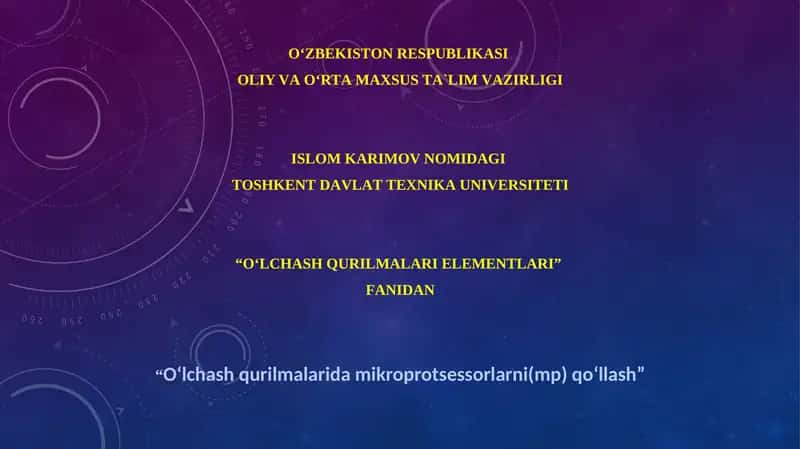 O‘lchash qurilmalari elementlari 1