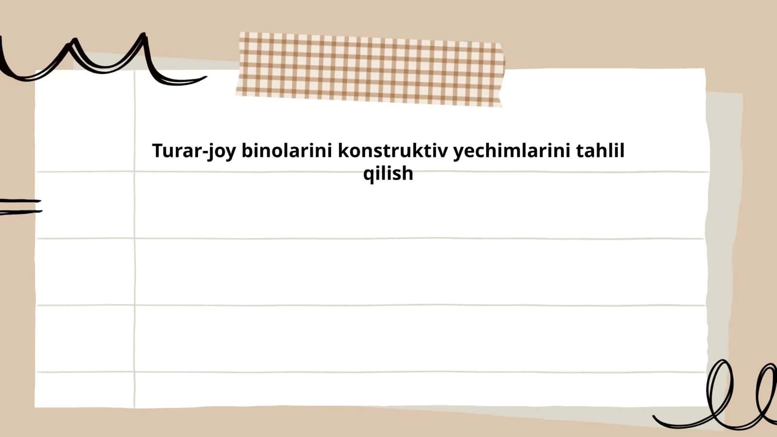 Turar-joy binolarini konstruktiv yechimlarini tahlil qilish 1