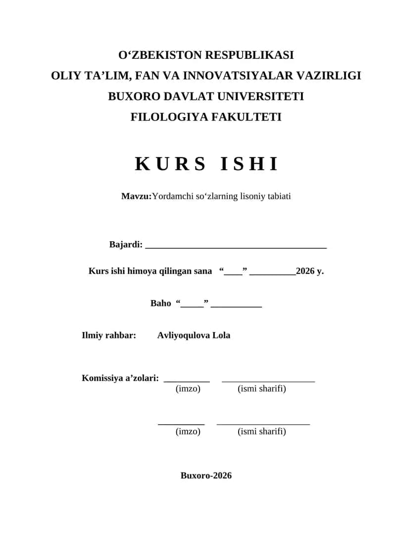 Yordamchi soʻzlarning lisoniy tabiati 1