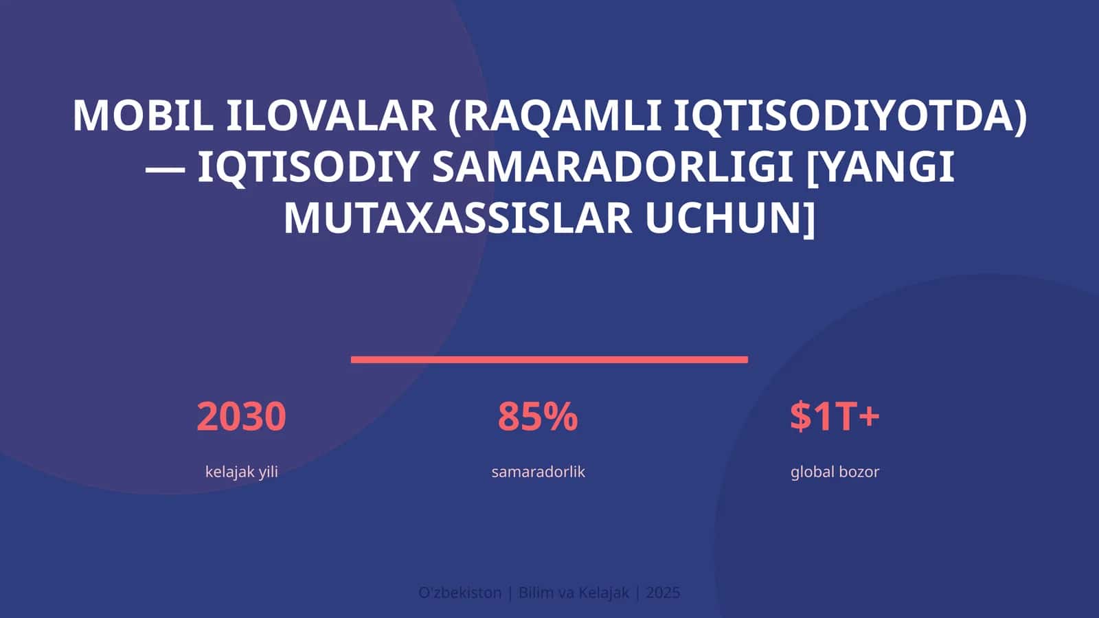 Mobil ilovalar (raqamli iqtisodiyotda) — iqtisodiy samaradorligi [yangi mutaxassislar uchun] 1
