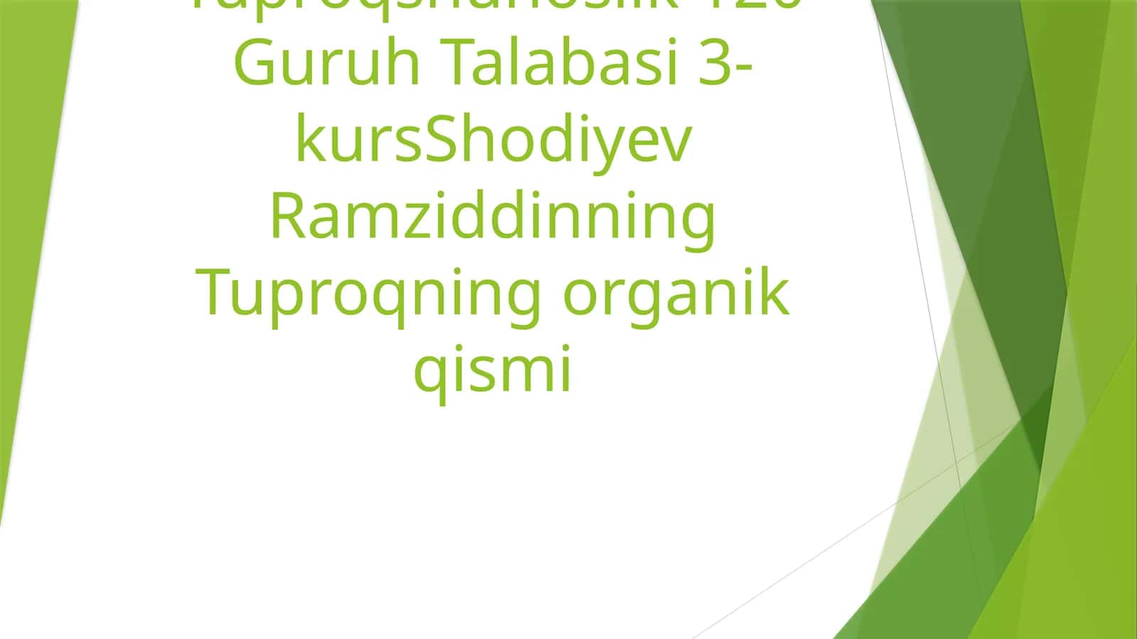 Organik moddalar 1