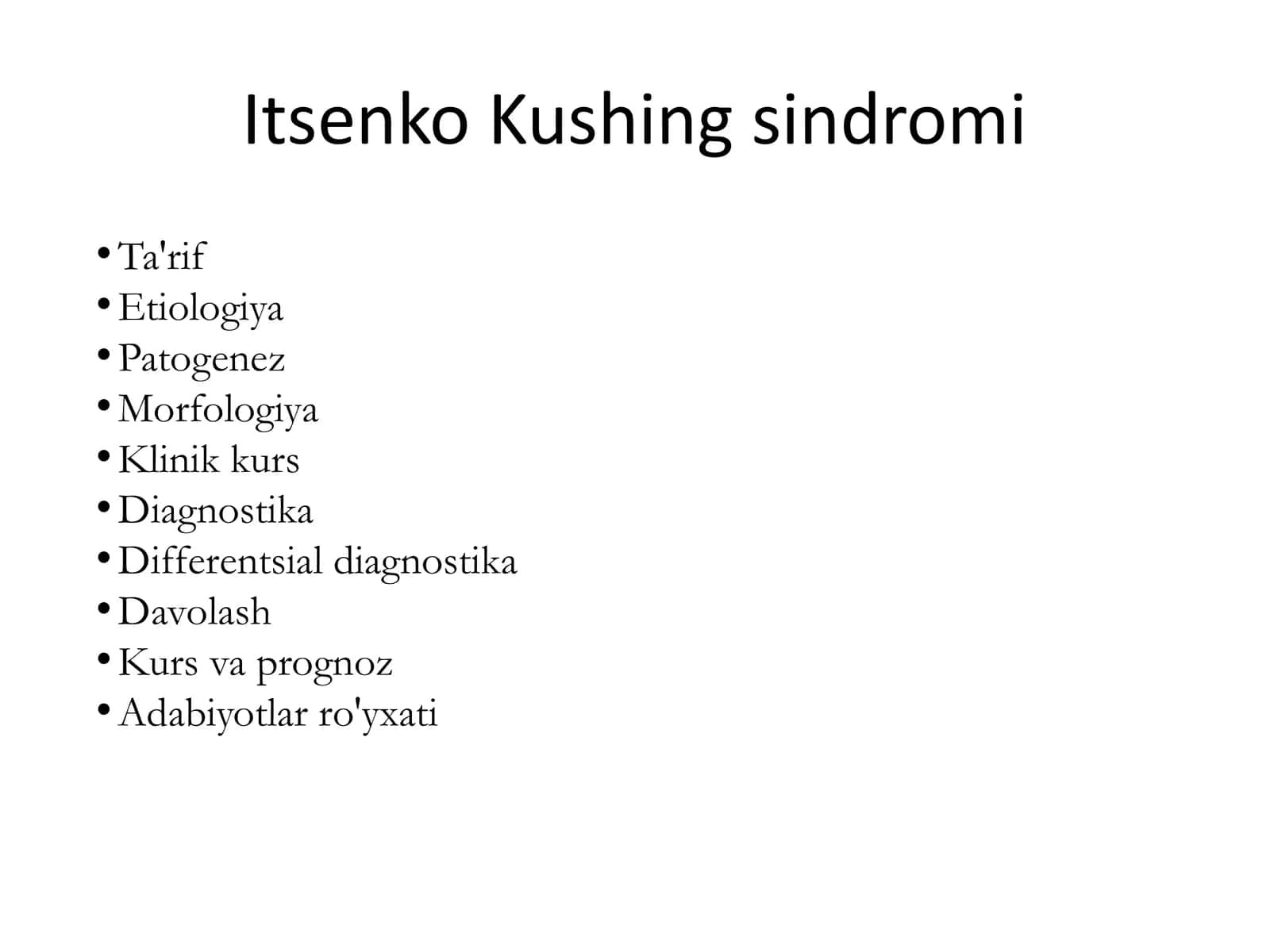 Itsenko Kushing sindromi 1