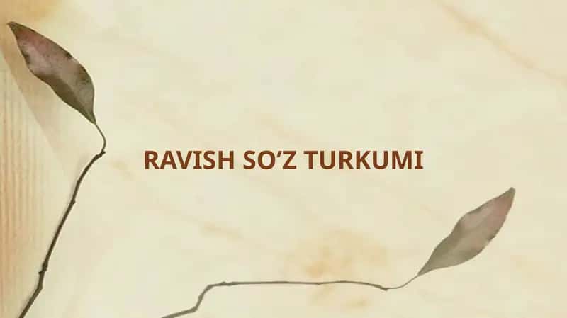 RAVISH SO’Z TURKUMI 1