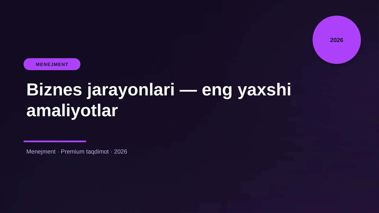 Biznes jarayonlari — eng yaxshi amaliyotlar 1