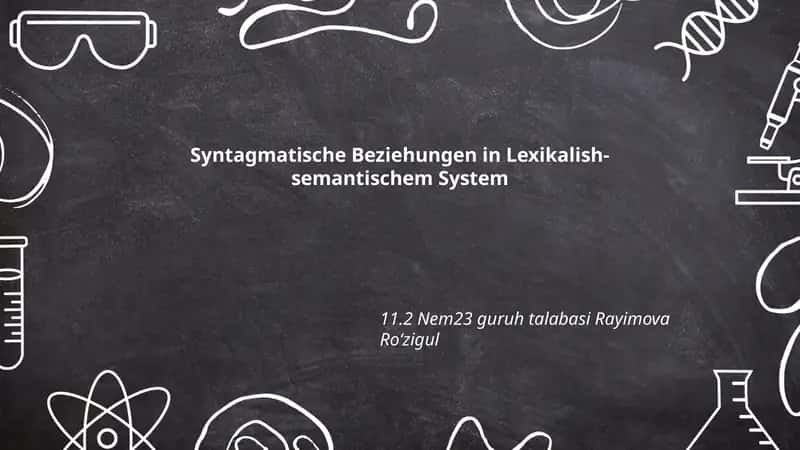 Syntagmatische Beziehungen in Lexikalish-semantischem System 1