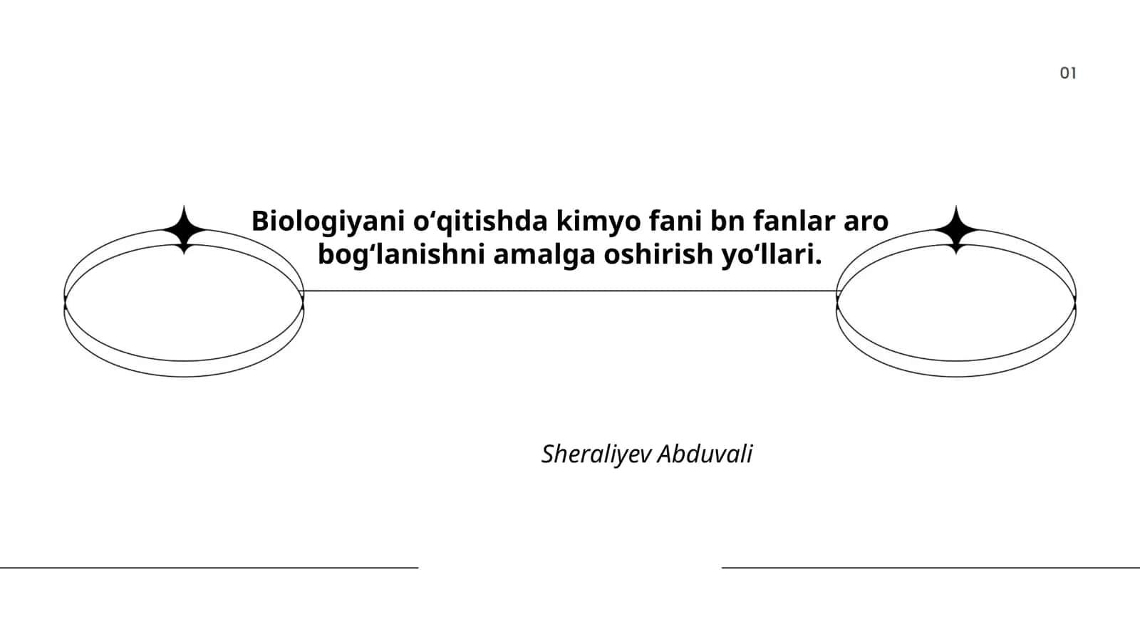 Biologiyani oʻqitishda kimyo fani bn fanlar aro bogʻlanishni amalga oshirish yoʻllari 1