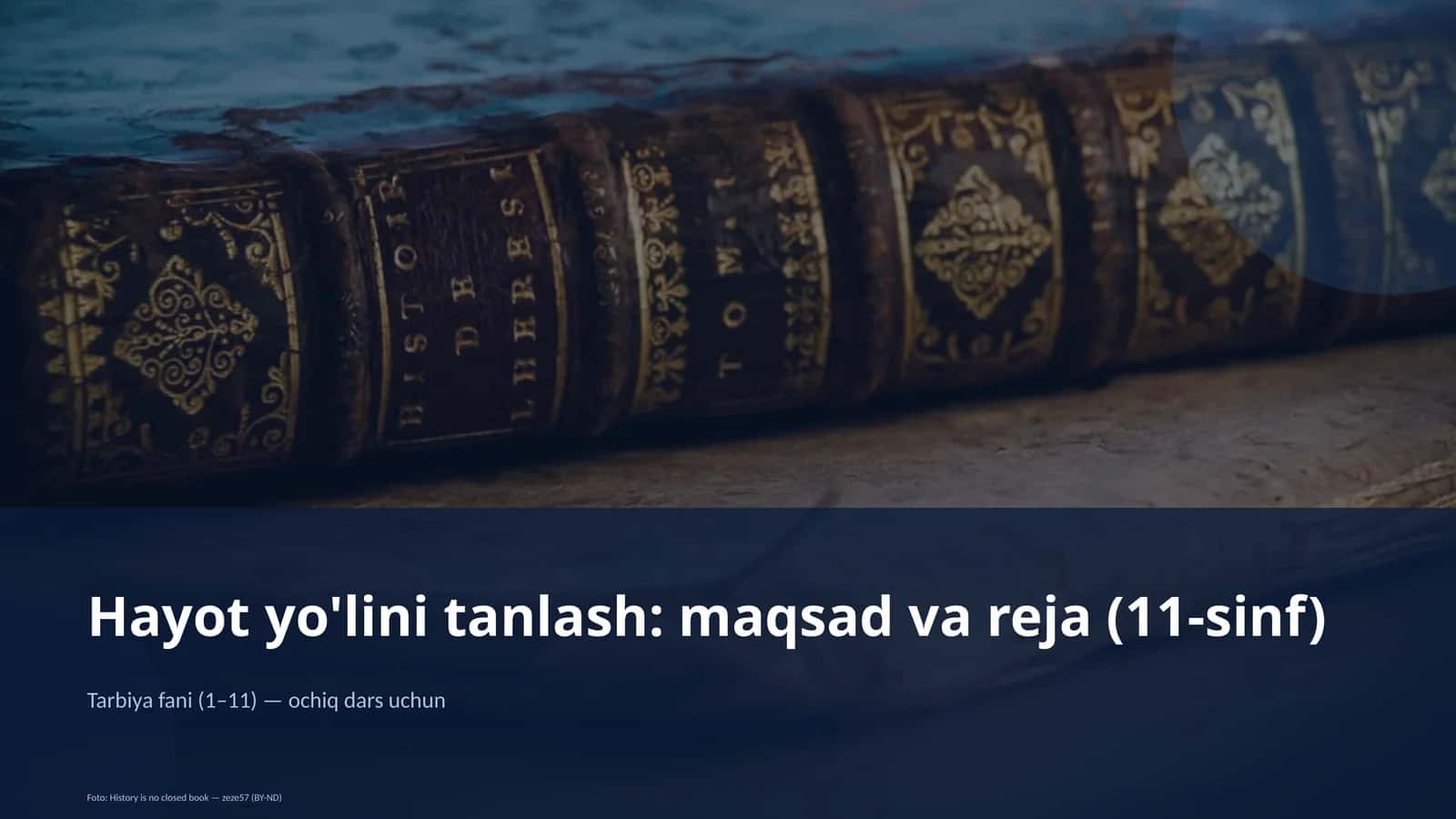 Hayot yo'lini tanlash: maqsad va reja (11-sinf) 1