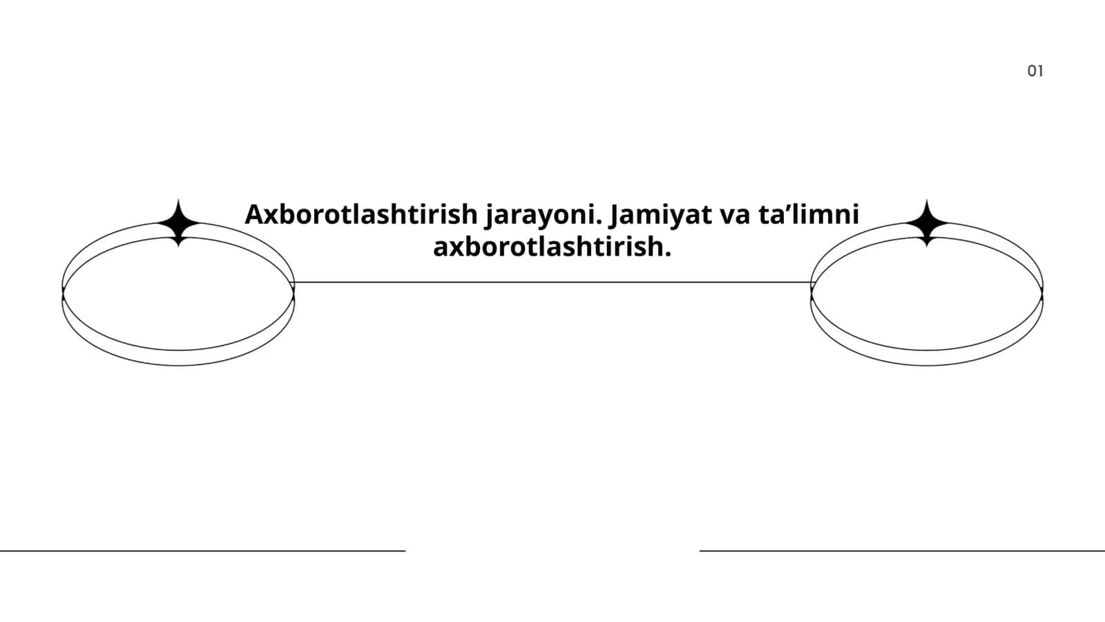 Axborotlashtirish jarayoni. Jamiyat va ta’limni axborotlashtirish 1